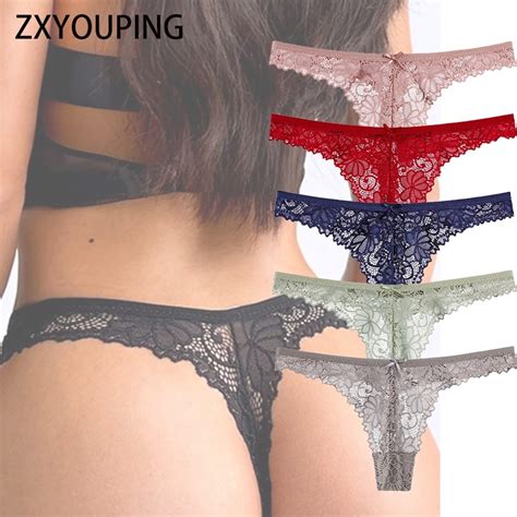 ZXYOUPING Kit 12 Calcinha Sexy Feminina De Renda Fora De Fio Dental