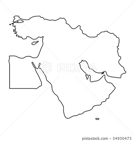 Middle East Map Black And White New York Map Poster