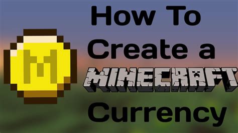 How To Make A Minecraft Currency Youtube