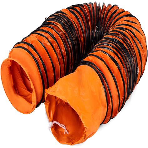 VEVOR 25ft Ducting Hose PVC Flexible Duct Hosing With S Hook Steel