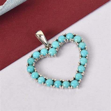 Sleeping Beauty Turquoise Heart Pendant Heart Pendant Gift For Her