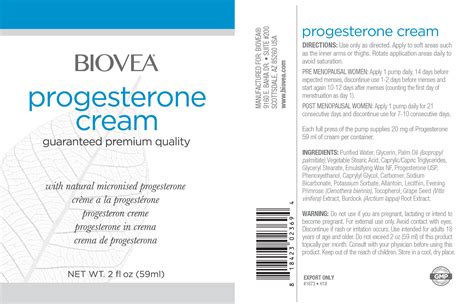 Progesteron Creme 59ml | BIOVEA | Frauenthemen