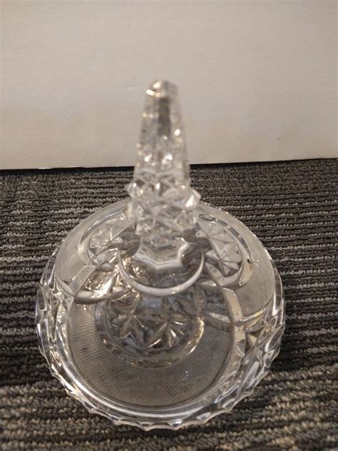 Antique Covered Candy Dish With Lid American Brilliant Cut Clear