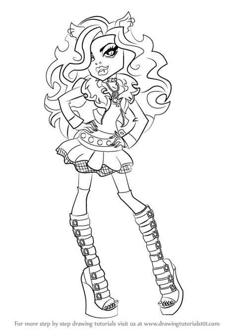 Learn How To Draw Clawdeen Wolf From Monster High Monster High Step