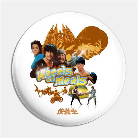 Jackie Chan: WHEELS ON MEALS - Jackie Chan - Pin | TeePublic