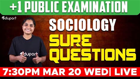 Plus One Sociology Public Exam Sure Questions Eduport Humanities