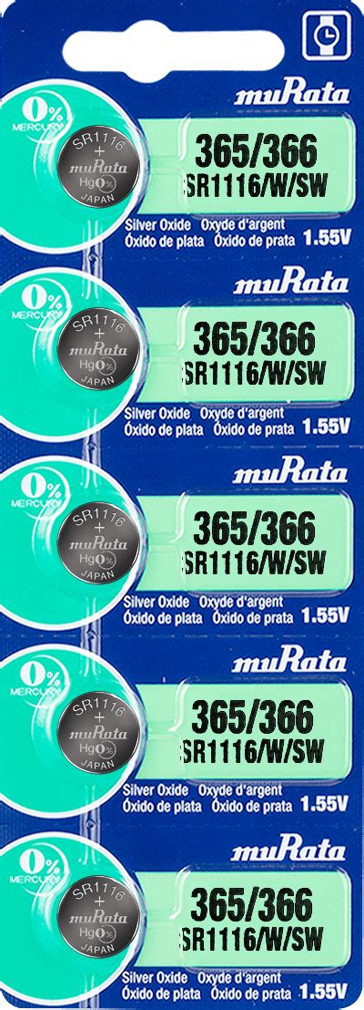 Murata Sr W Sw Battery V Silver Oxide Watch Button Cell