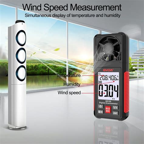 Handheld Wind Speed Chill Temperature Meter Tester Digital Anemometer For Air Flow Velocity