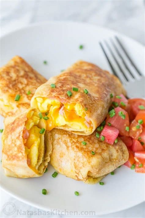 Egg Ham And Cheese Crepes Pockets