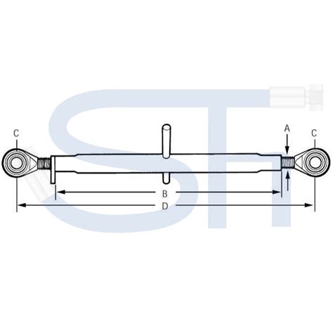 Schmid Hydraulik GmbH Mechanischer Oberlenker Kat 2 Länge 480mm