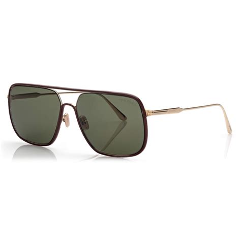 Tom Ford Cliff Sunglasses Navigator Sunglasses Gold Green Ft1015 Sunglasses Tom Ford