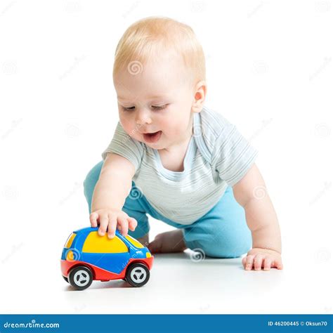 Baby Boy Toddler Playing With Toy Car Stock Image - Image of smiling, beautiful: 46200445