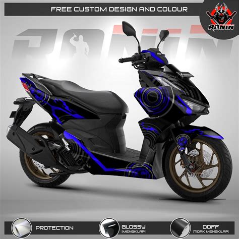 Jual Sticker Decal FULL BODY Vario 160 Motif Techno Blue Shopee Indonesia