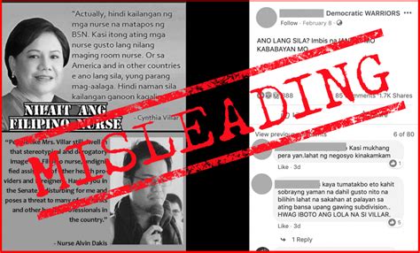 Vera Files Fact Check Online Post Revives Villar 2013 Quote Misleads