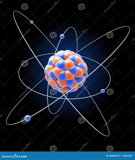 Splitting The Atom Quantum Physics Royalty Free Illustration