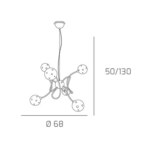 Sospensione Contemporanea Super Ball Metallo Cromo Vetro Pirex Luci G