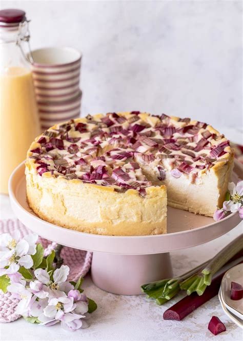 Käsekuchen mit Eierlikör und Rhabarber Emma s Lieblingsstücke