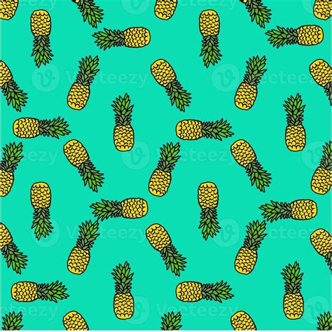 Seamless Pattern Of Pineapple For Summer Concept 10705483 Stock Photo