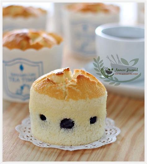 Blueberry Yoghurt Chiffon Cupcakes 蓝莓酸奶戚风蛋糕 Anncoo Journal Recipe