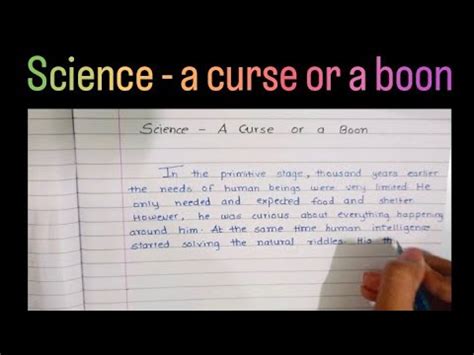 Science A Curse Or A Boon Essay Writing English Writing Skills