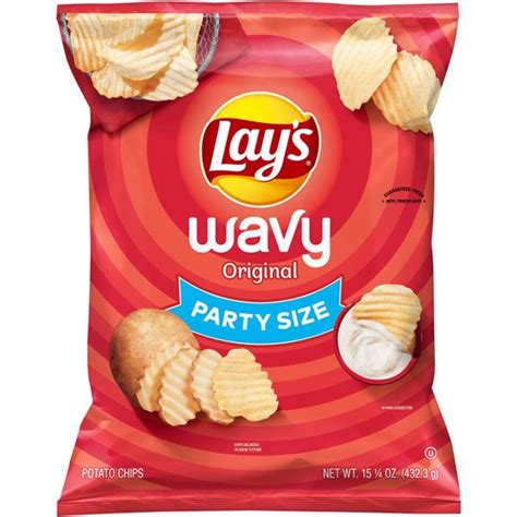 Lays Wavy Original Potato Chips Party Size Hy Vee Aisles Online