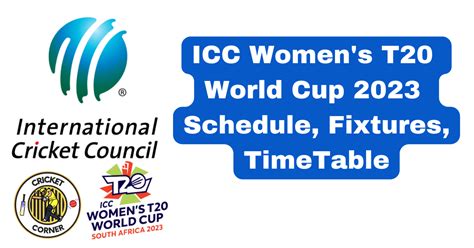 ICC Women's T20 World Cup 2023 Schedule, Fixtures, TimeTable