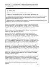 Age Race Class And Sex Women Redefining Difference A Lorde Qs Pdf Age Race Class And Sex