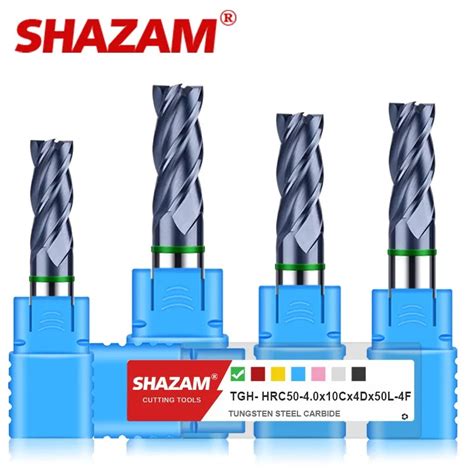 SHAZAM TGH HRC50 4F Color Circle Milling Cutter Tungsten Steel Carbide