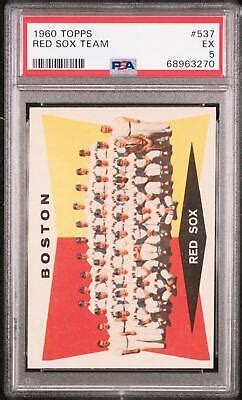 1960 TOPPS RED SOX TEAM 537 PSA 5 NEW LABEL VINTAGE BASEBALL EBay