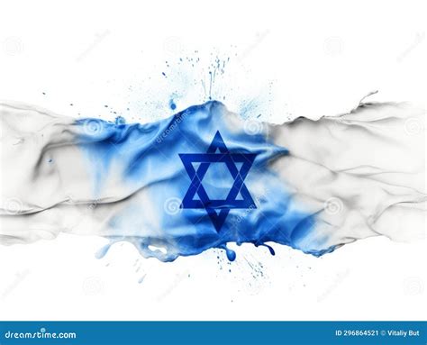 Israel Flag Drawing with Paints on an Uneven Surface, AI Stock Image ...