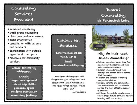 School Counseling Brochure for Parents - The School Counseling Files