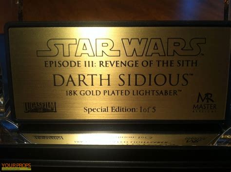 Star Wars: Revenge Of The Sith SPECIAL EDITION 18k Gold Master Replicas ...