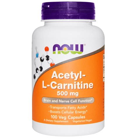 Acetil L Carnitina Mg C Psulas Now Foods No Shoptime