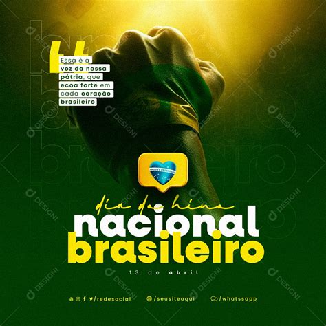 Essa É A Voz Da Nossa Pátria Dia Do Hino Nacional Brasileiro Social