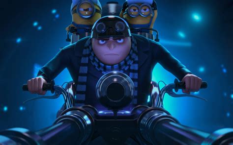 Download Despicable Me Gru In Motorcycle Wallpaper