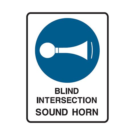 Forklift Safety Signs Blind Intersection Sound Horn W Picto Shop