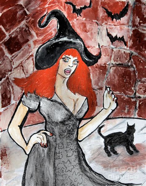 Vampire Witch Painting by Sandy DeLuca - Fine Art America