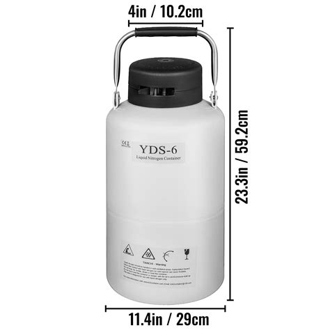 Snapklik BestEquip Liquid Nitrogen Tank 6L Aluminum Alloy Liquid