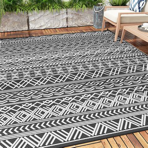 MontVoo Outdoor Rug 6x9 Ft Waterproof Outdoor Carpet Patio RV Deck