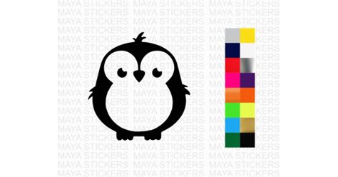 Penguin decal sticker in custom colors and sizes