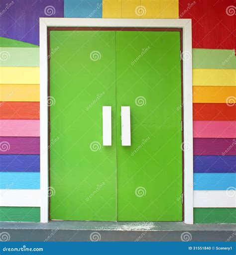 Colorful door. stock photo. Image of house, bright, texture - 31551840