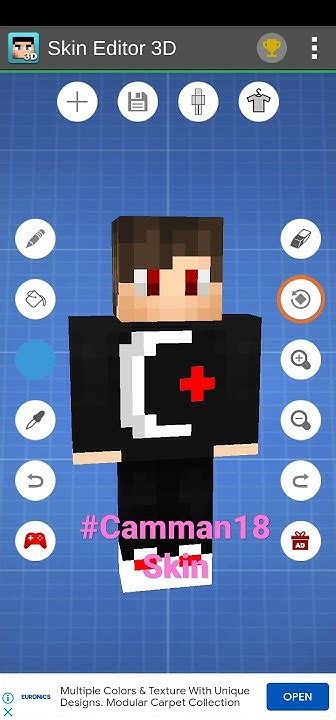 Camman18 Skin In Minecraft Skin Editor Camman18 Youtube