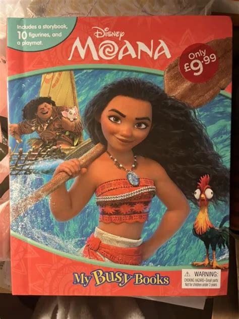 Disney Moana My Busy Book Storybook Personaggi E Tappetino Da