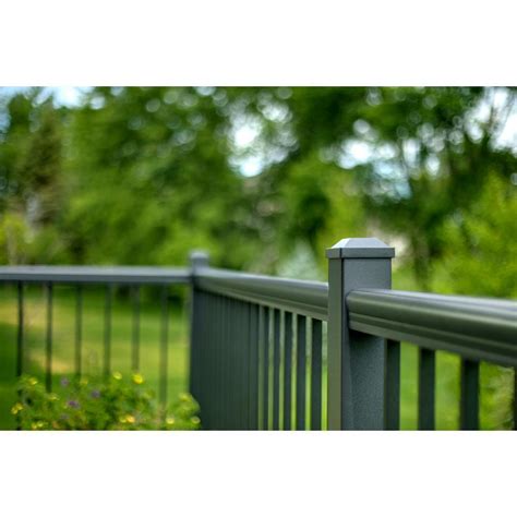 Deck Railing 36 In X 6 Ft Water Resistant Aluminum Black Pre Assembled Tankless