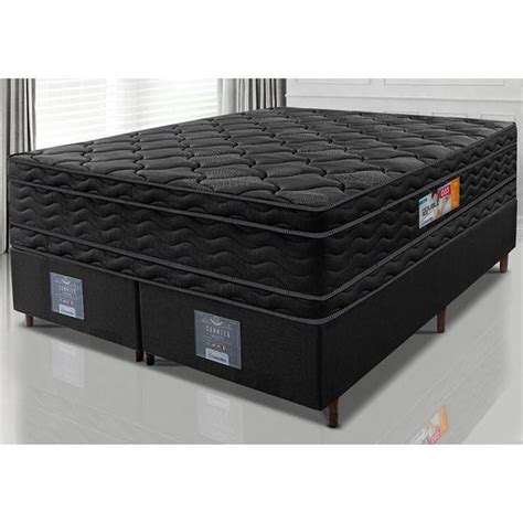 Cama Box King Colch O Ortop Dico Black Box X X Double Face