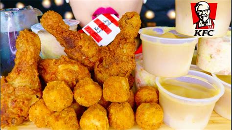 Asmr Kfc Mashie Balls Fried Chicken Drumsticks Lots Of Coleslaw Mash