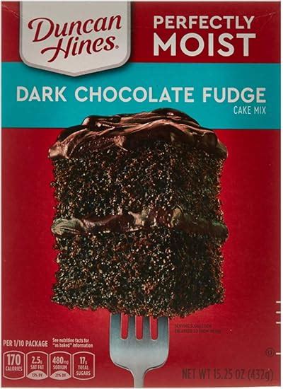 Duncan Hines Perfectly Moist Dark Chocolate Fudge Cake Mix 432g Pack Of 3 Uk Grocery