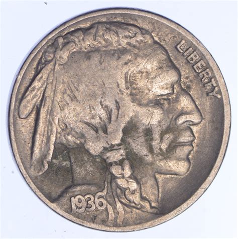 Better - 1936 Buffalo Indian Head US Nickel | Property Room