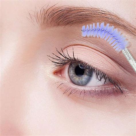 50 Pieces Disposable Mascara Wands Bendable Eyebrow Brush Portable