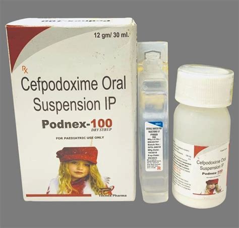 Cefpodoxime Proxetil 100 Mg Dry Syrup 30 Ml Wfi At 40 Bottle In